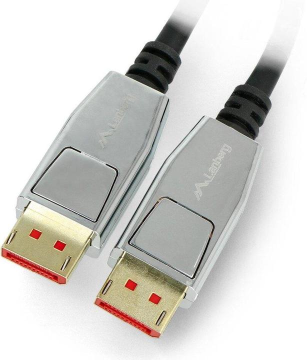 Actual product image Lanberg CA-DPDP-20CU-0010-BK DisplayPort cable 20 PIN V1.4 1m 8K (1 m, DisplayPort)