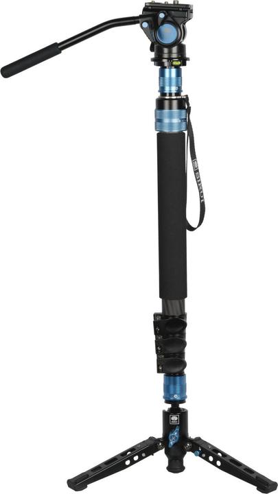 Actual product image Sirui P-424FS + VA5 Carbon monopod 168 cm with stand spreader + video head (Metal, Carbon)