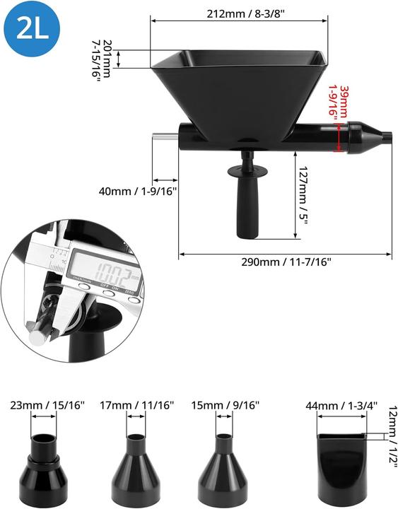 Image du produit Qwork Elektrische Mörtelpresse mit 5 Düsen