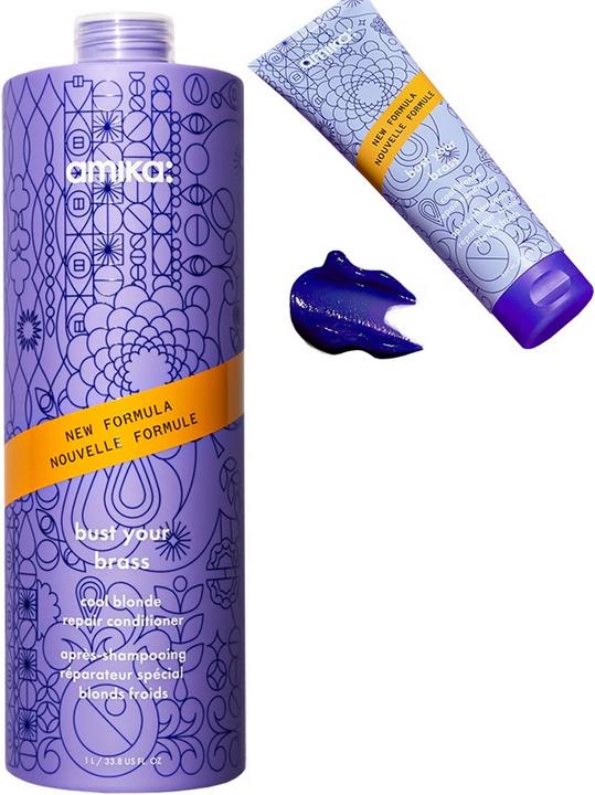 Produktbild Amika BLONDE Bust Your Brass Cool Blonde Repair Conditioner 1000 ml (1000 ml)