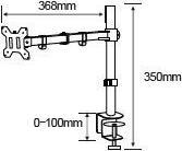 Actual product image Lenovo Vienna TB-MO1 monitor mount 10 -27 10 kg VESA 100 (27")