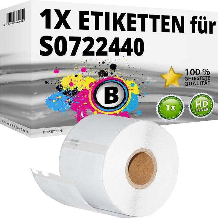 Druckfuxx 1x Etikette für Dymo 99015 LabelWriter 310 320 330 Series 400 Duo SE 4