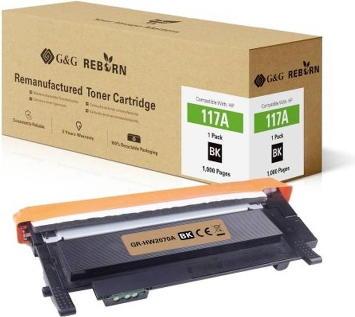 Produktbild G&G Toner ersetzt HP 117A Kompatibel Schwarz 1000 Seiten Reborn remanufactured (BK)