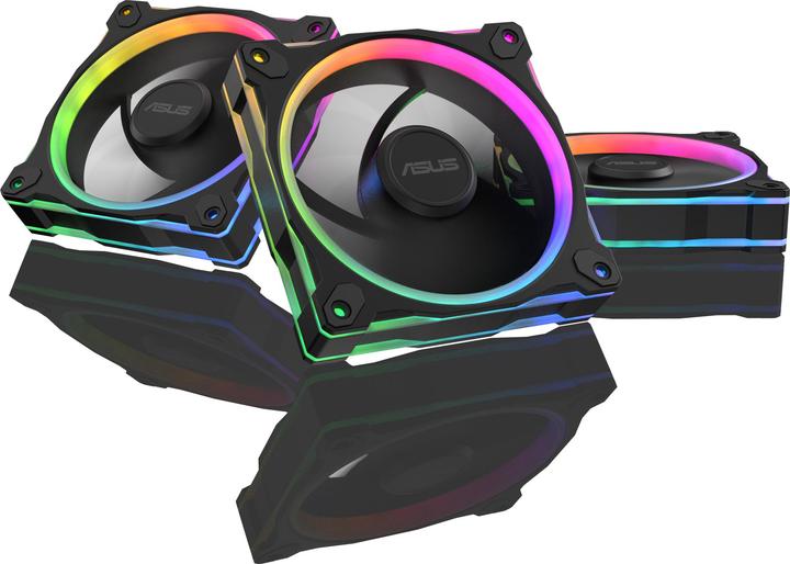 Actual product image ASUS PRIME MR120 FAN ARGB BLACK 3IN1 (120 mm, 1 x)