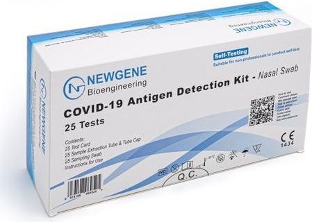 Actual product image New Gene COVID-19 Antigen Detection Kit Nasal Swab (25 x)