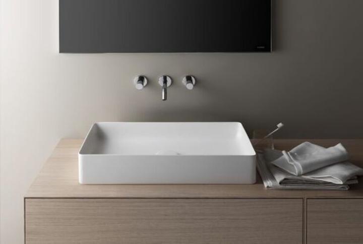 Actual product image Laufen Living Square washbasin bowl, without tap hole, without overflow, 600x340mm, H811434 (640 mm, 150 mm)