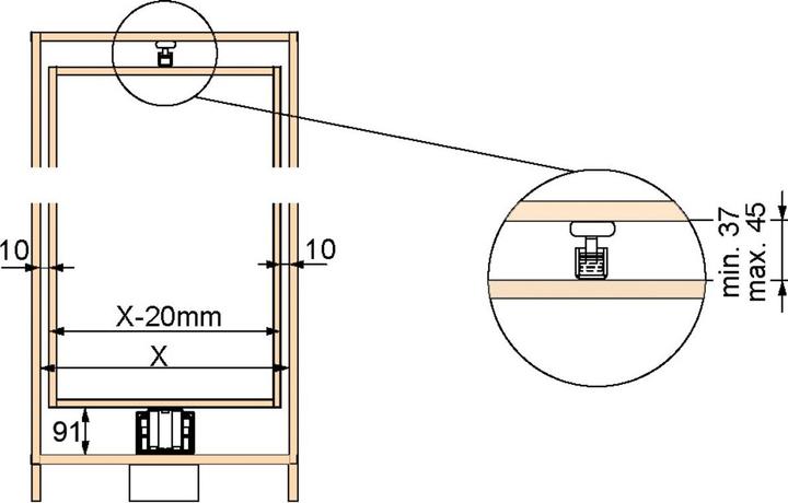 Produktbild Peka Metall Hochschrank-Front-Vollauszüge Box für Holzkonstruktionen