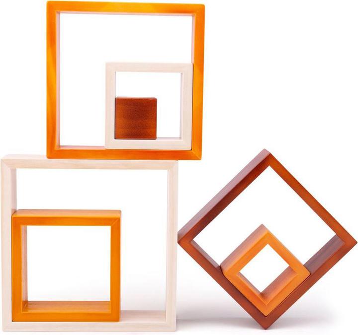 Produktbild Bigjigs Quadratisches Stapelspielzeug aus Holz