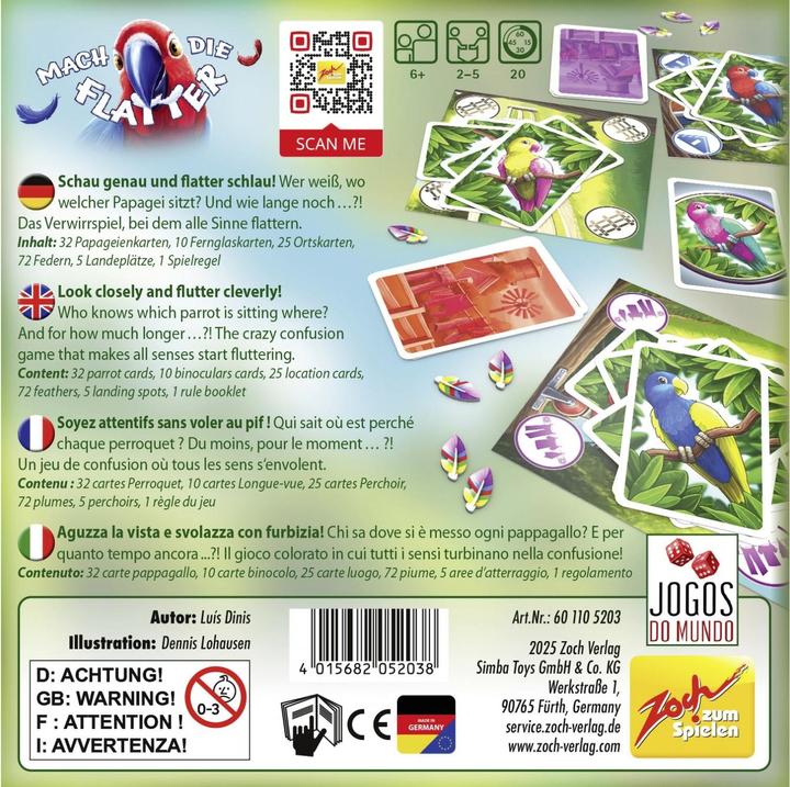 Produktbild Zoch Mach die Flatter (Deutsch, Englisch, Französisch, Italienisch)