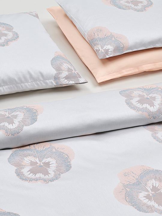 Produktbild Christian Fischbacher Jacquard Deckenbezug Pansy 140x200cm Silber/Rose (Duvetbezug, 140 x 200 cm)
