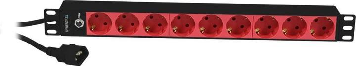 Actual product image Synergy 21 ALLNET 19 "zbh. Socket strip, 9xsockets(CEE7)->cold appliances(plug,C14), with 10A overload