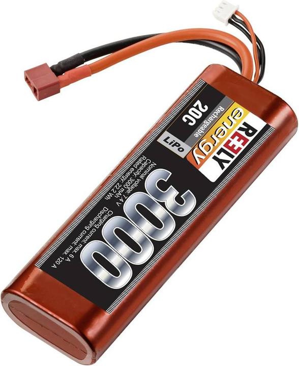 Produktbild Reely Modellbau-Akkupack (LiPo) 7.4 V 3000 mAh Zellen-Zahl: 2 20 C Stick Hardcas (7.40 V, 3000 mAh)