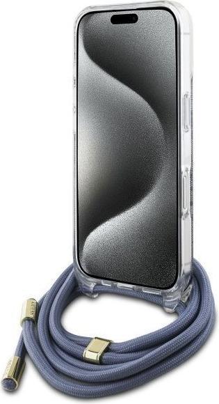 Produktbild Guess GUHCP16SHC4SEB iPhone 16 6.1" niebieski/blue hardcase Crossbody Cord 4G Print