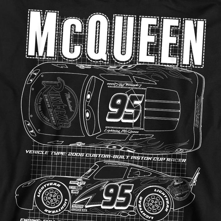 Immagine prodotto Cars Felpa Saetta Mcqueen Outline Adulto Unisex (L)