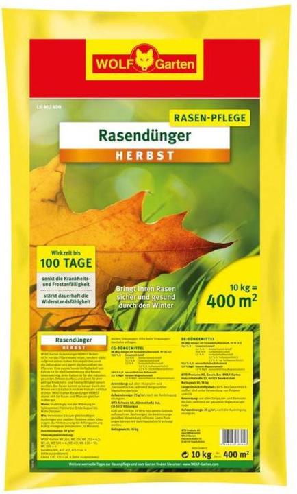Actual product image Wolf-Garten WOLF Lawn Autumn Fertiliser 10 kg 400 m² (10 kg)