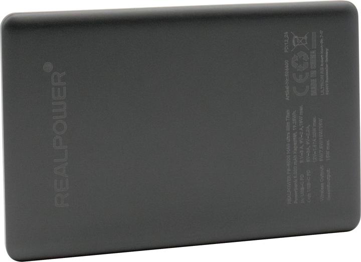 Produktbild RealPower PB-5000 MAG ultra Slim,5000mAh,MAGSAFE,Titan (5000 mAh, 20 W)