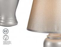 Produktbild Giftdecor keramische silberne konkave lampe