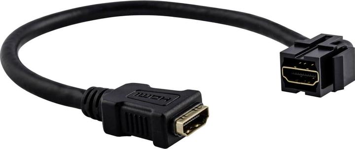 Merten HDMI-Keystone MEG4583-0002 mit Kabelpeitsche schwarz (0.03 m, HDMI)