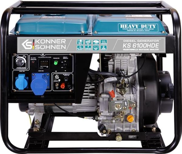 Actual product image Könner & Söhnen KS GENERATOR DIESEL KS 6100HDE (EURO V) 5,5kW 230V, ROZRUCH ELEKTRYCZNY (5000 W, 11 l)