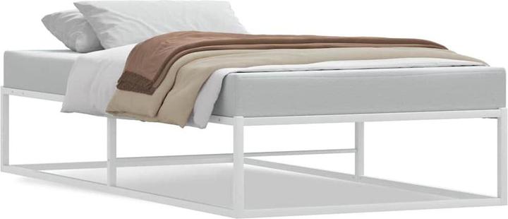 VidaXL Bettgestell ohne Matratze Weiss 90x200 cm Metall