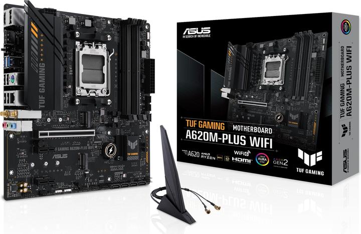 Immagine prodotto ASUS TUF GAMING A620M-PLUS WIFI (AM5, AMD A620, mATX)