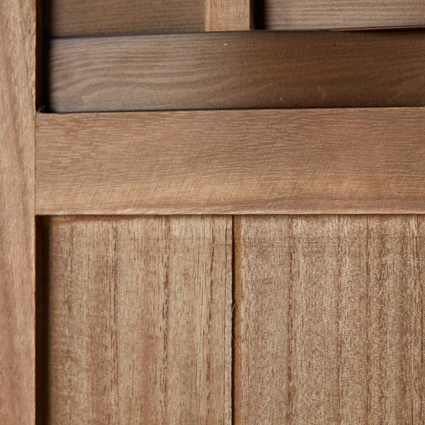 Actual product image Homestyle4u Paravent Room Divider 3 Parts Wood Partition Wall Rattan Optics Privacy Screen Brown