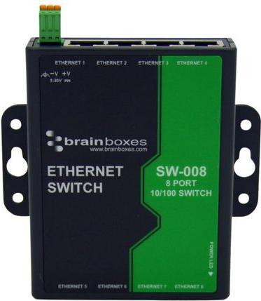 Brainboxes 8 Port Unmanaged Ethernet (8 Ports)