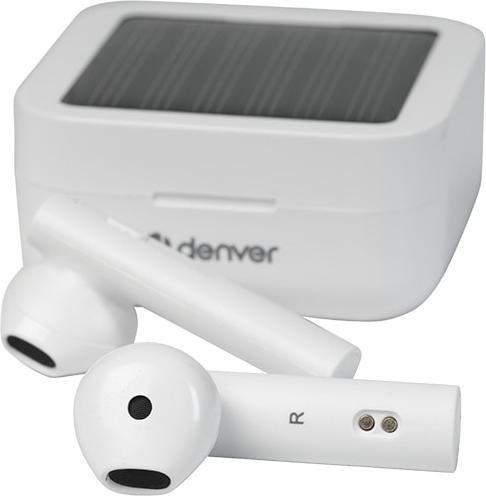 Produktbild Denver TWS-62 TW BT Earbuds m. Solarpanel weiá (6 h, Kabellos)