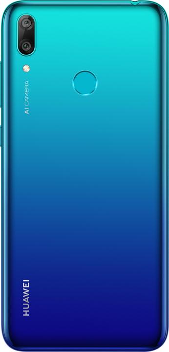 Actual product image Huawei Y7 2019 aurora blue (32 GB, Aurora Blue, 6.26", Hybrid Dual SIM, 13 Mpx, 4G)