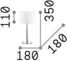 Actual product image Ideal lux HILTON G9 table lamp ⌀180mm white warm white 075525 (370 lm, G9)