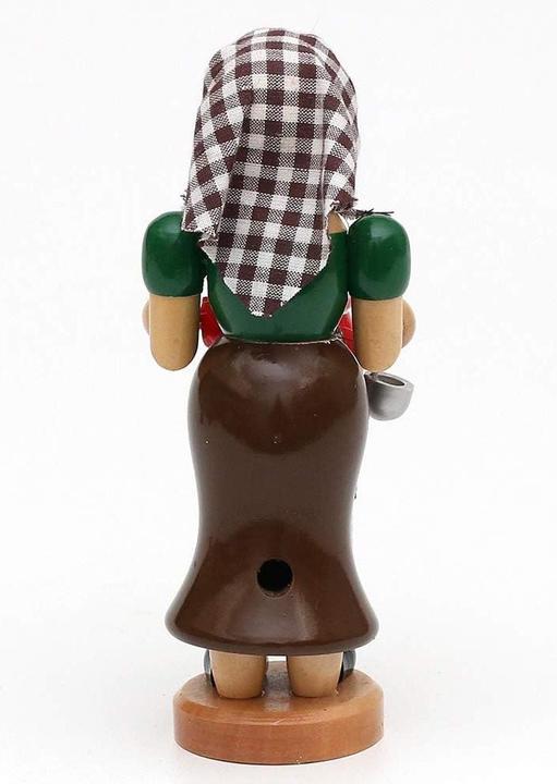 Wichtelstube-Kollektion Räucherfigur Glühweinfrau mit dampfendem Glühweintopf, Tasse & Schöpfkelle