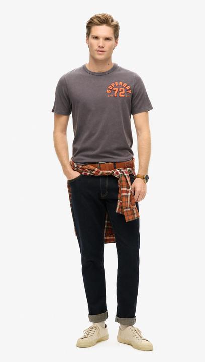 Actual product image Superdry T-Shirt Casual Bequem sitzend Vintage Athletic Chest Short Sleeve T-Shirt (L)