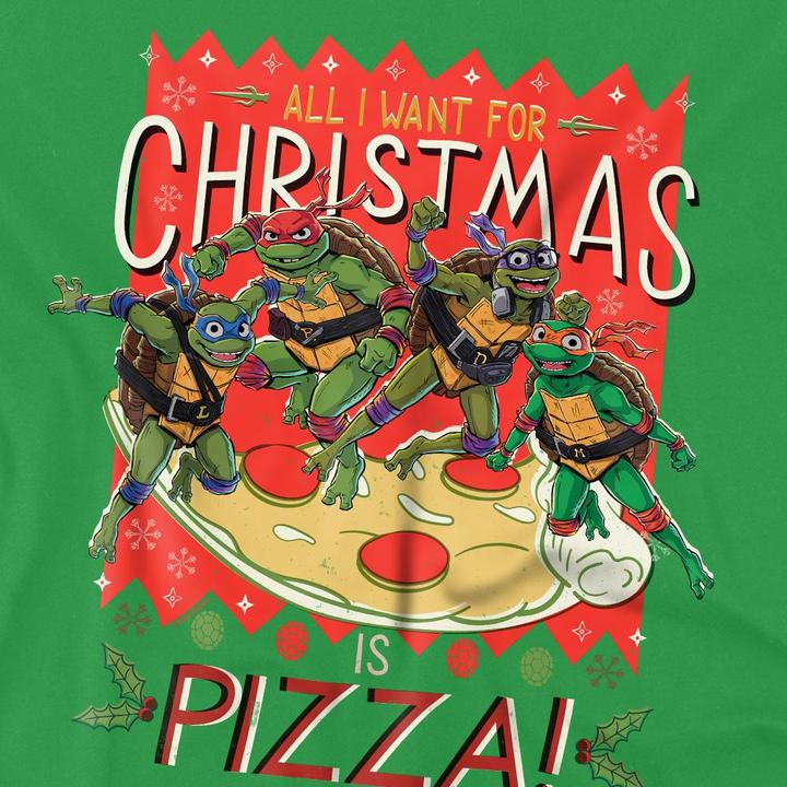 Produktbild Teenage Mutant NT All I Want For Christmas Is Pizza TShirt (4XL)
