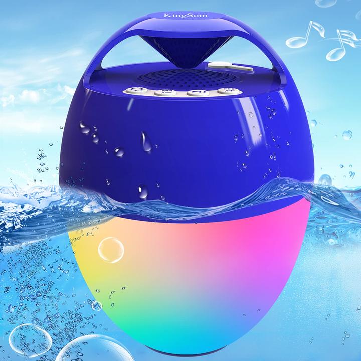 Actual product image KingSom Floating Bluetooth Speaker, Blue