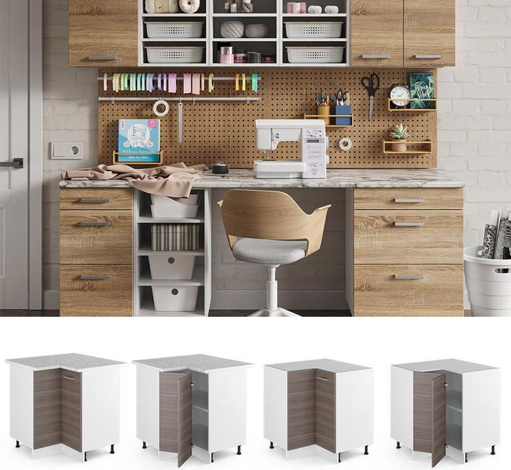 Actual product image Vicco Eckschrank für Haushaltsgegenstände R-Line (75.5 x 46 x 81.5 cm)