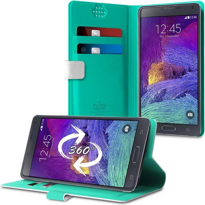 Image du produit Puro Uniwallet Bi-Color - Étui universel pivotant à 360 ° avec fentes pour cartes, dydis XXL (balta) (Universel)