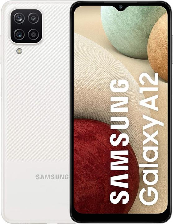 Immagine prodotto Samsung Galaxy A12 (128 GB, Bianco, 6.50", Doppia SIM Ibrida, 48 Mpx, 4G)