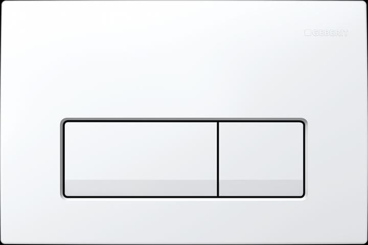 Actual product image Geberit Toilet flush plate Delta 51 white (115.105.11.1)