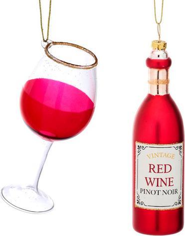 Sass & Belle Weihnachtskugel-Set Rotwein, 2 Stk. (2 -teilig)