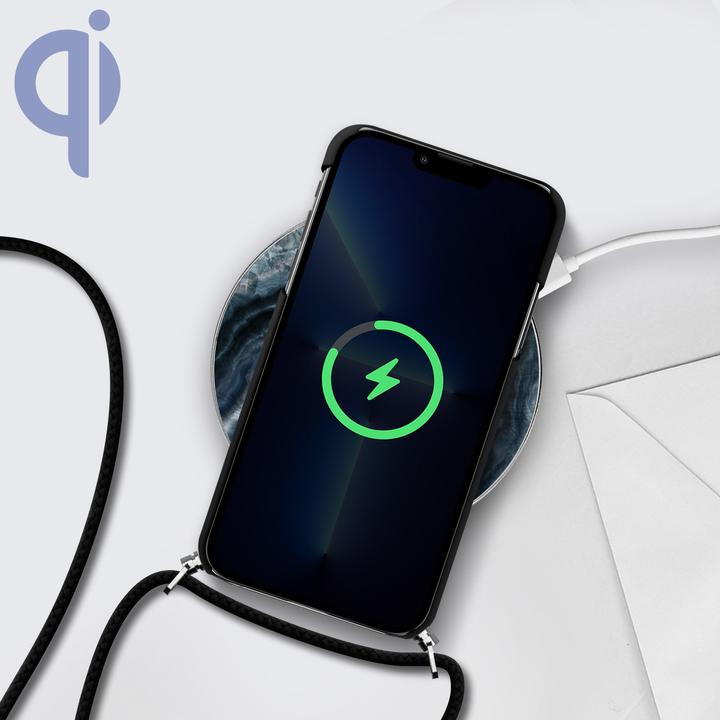 Actual product image iDeal Of Sweden Ordinary Necklace Case Ultra Black Series (Apple iPhone 13 Pro)