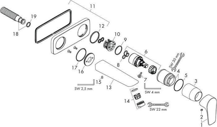 Actual product image hansgrohe Talis E chrome