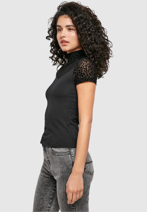 Produktbild Urban Classics Ladies Flock Lace Turtleneck Tee (4XL)