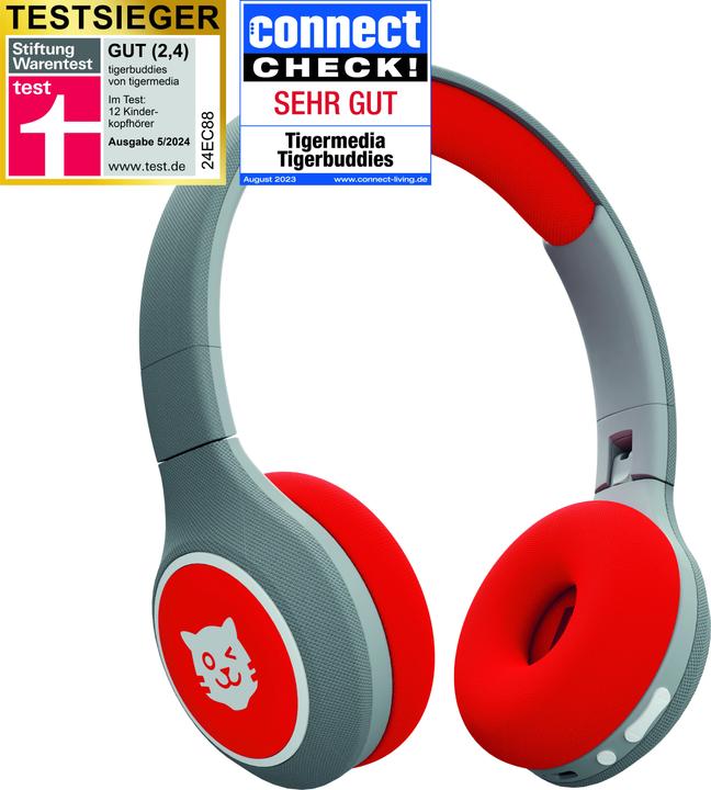 Image du produit Tigermedia tigerbuddies Casque pour enfants - Happy Red Swiss-Edition (Allemand, Français, Italien, Anglais)