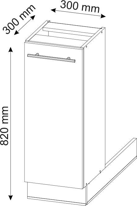 Produktbild Vicco Kücheninsel Fame-Line (30 x 30 x 82 cm)