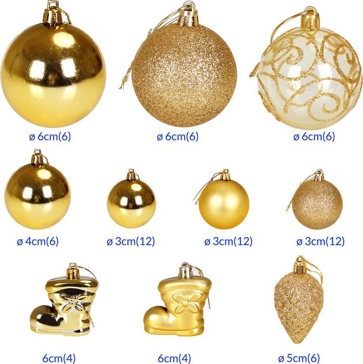Image du produit Deuba Boules de Noël (102 -pièce)