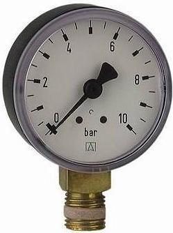 Produktbild Afriso Standard manometer RF 100 D 201, fi100mm, 0-10 bar 1/2 " rad cl. 1.6 85 215 201