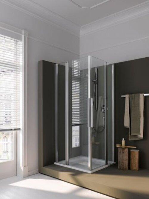Koralle Coral corner shower swing door with fixed panel half myDay EPFS left 120 1165-1185x2000mm (94.30 cm, 208.80 cm, 16.60 cm)