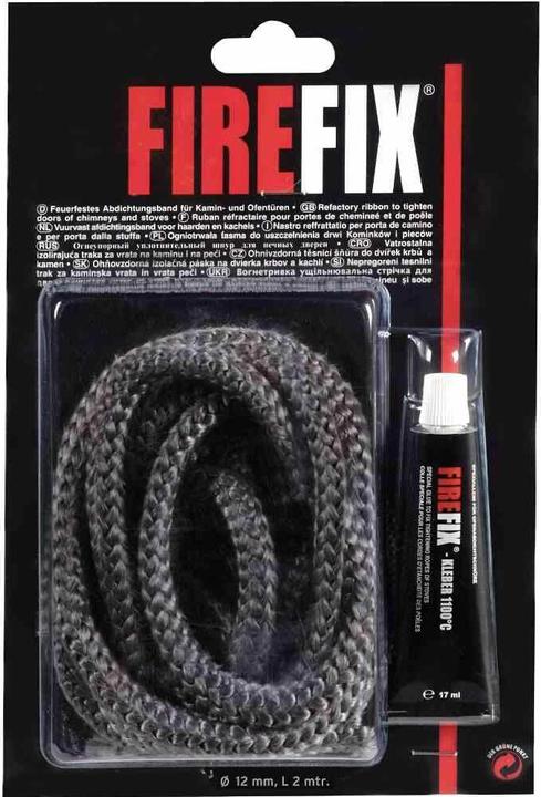 Productafbeelding FireFix 2046 Keramisch koord als rond koord, diameter ø 12 mm (grijs) 2 m lang, incl. hittebestendig