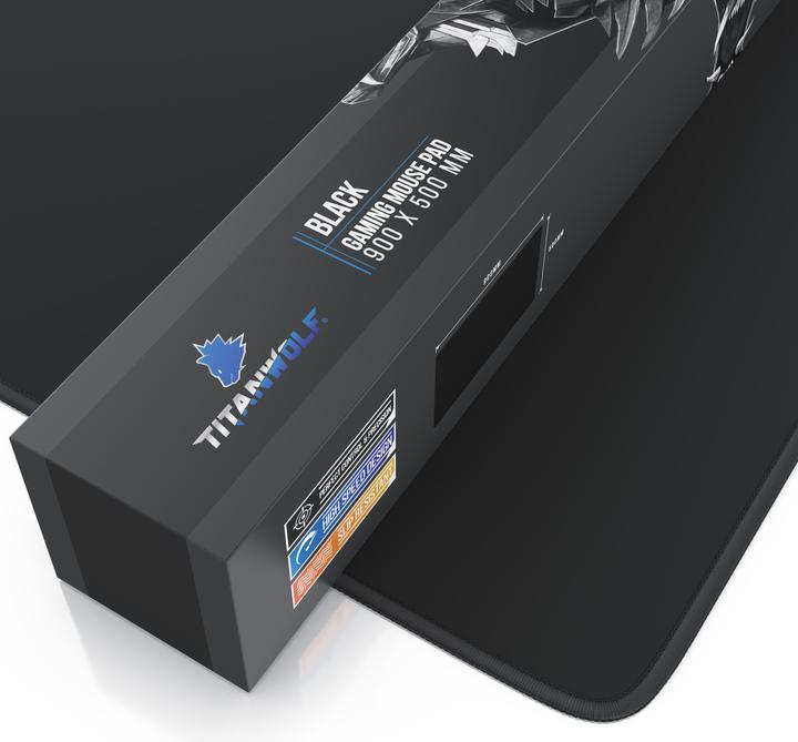 Produktbild Titanwolf Gaming Mauspad, 900 x 500mm XXL Speed Gaming Mausmatte, Mousepad Extragrosse Fläche, schwarz (XXL)