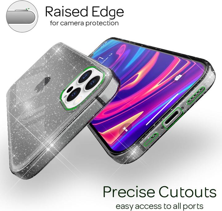 Immagine prodotto Nalia Copertura in silicone glitterato trasparente (Apple iPhone 13 Pro Max)